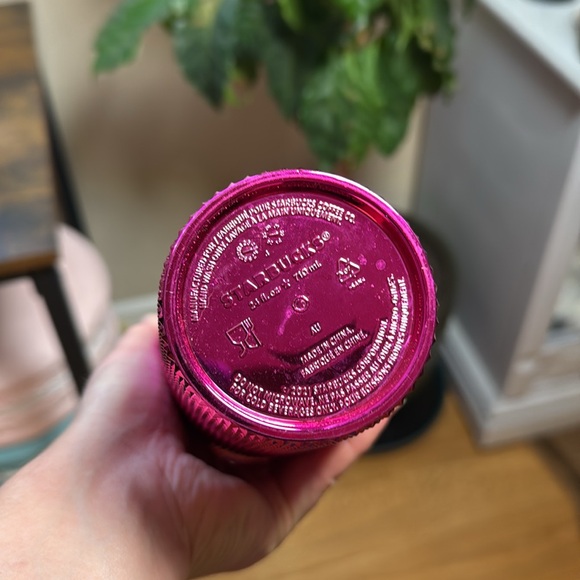 Starbucks Sangria Bling Studded Magenta Metallic Chrome Pink Tumbler - Picture 3 of 4